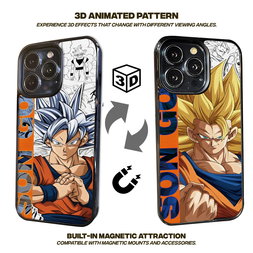 SSJ3 & MUI 3D Multi-Angle Pattern iPhone Case - Wireless Charging Compatible