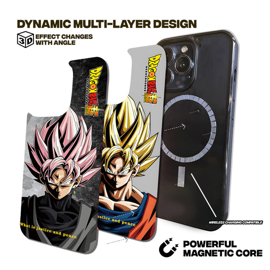 Goku & Black 3D Multi-Angle Pattern iPhone Case - Wireless Charging Compatible