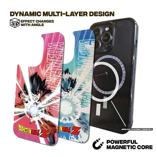 Kamehameha 3D Multi-Angle Pattern iPhone Case - Wireless Charging Compatible