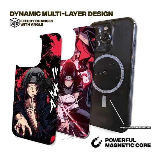 Itachi 3D Multi-Angle Pattern iPhone Case - Wireless Charging Compatible