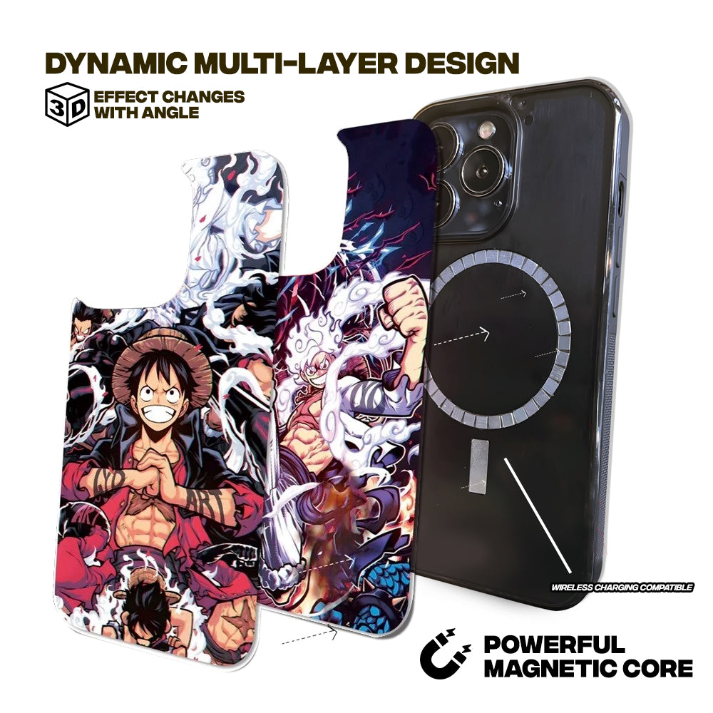 Luffy 3D Multi-Angle Pattern iPhone Case - Wireless Charging Compatible