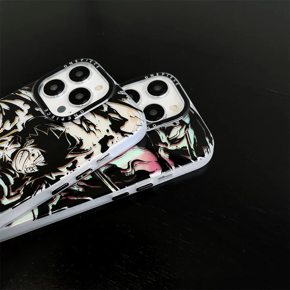 Luffy Laser Bling iPhone Case [Metal Button]