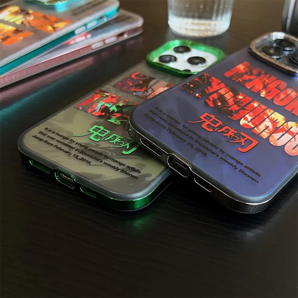 Rengoku Kyojuro - Aurora Laser Plating iPhone Case