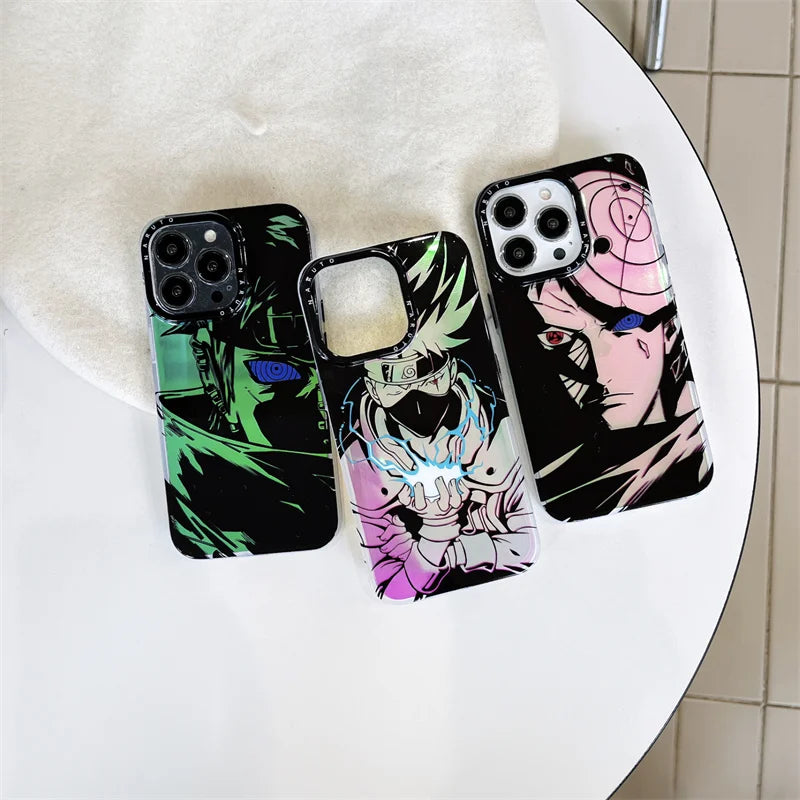 Kakashi Laser Bling iPhone Case [Metal Button]