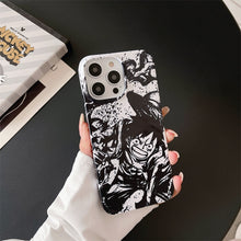 Load image into Gallery viewer, Luffy Black Ink Sketch iPhone Case

