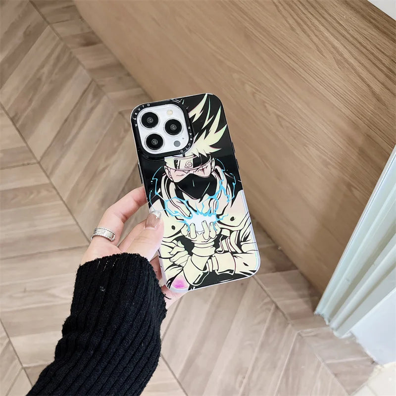 Kakashi Laser Bling iPhone Case [Metal Button]