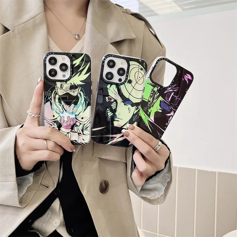 Kakashi Laser Bling iPhone Case [Metal Button]