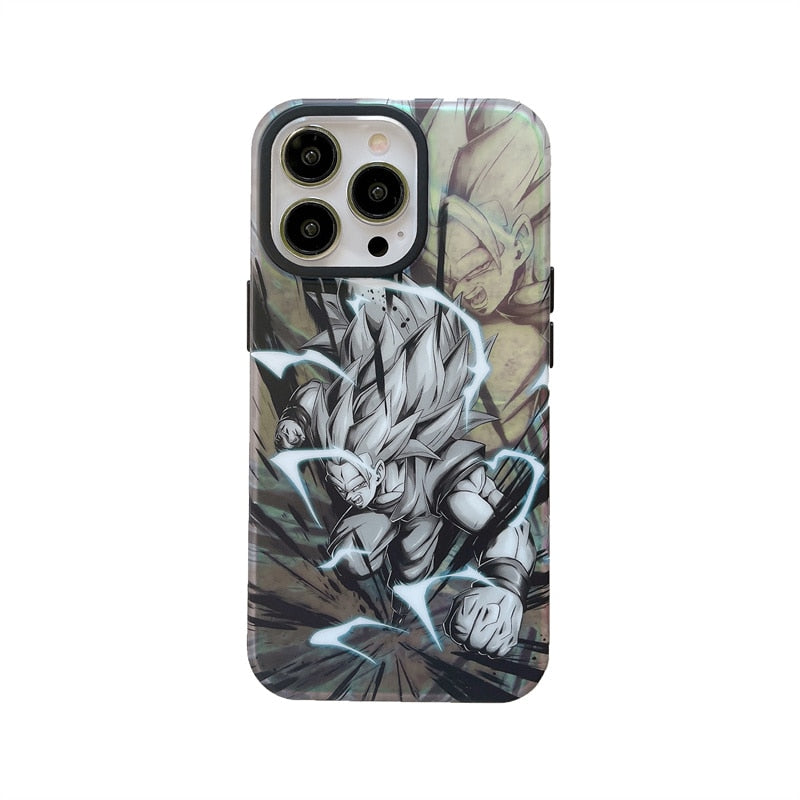SSJ 3 Goku Dragon Fist Laser Bling iPhone Case