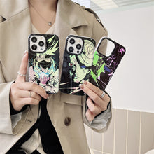 Load image into Gallery viewer, Obito Laser Bling Metal Button iPhone Case
