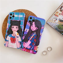 Lade das Bild in den Galerie-Viewer, Kawaii Anime Girls Portrait iPhone Case
