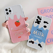 Load image into Gallery viewer, Milk And Strawberry Milk iPhone Case
