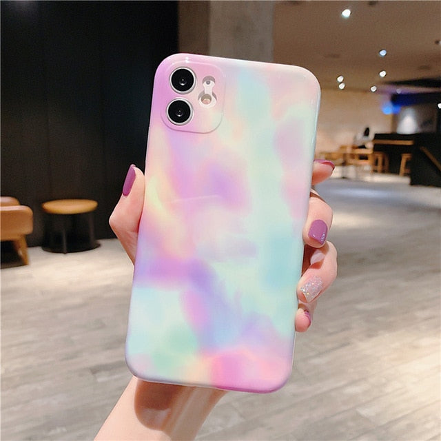 Colorful Marble Soft Mist iPhone Case - CaSensei