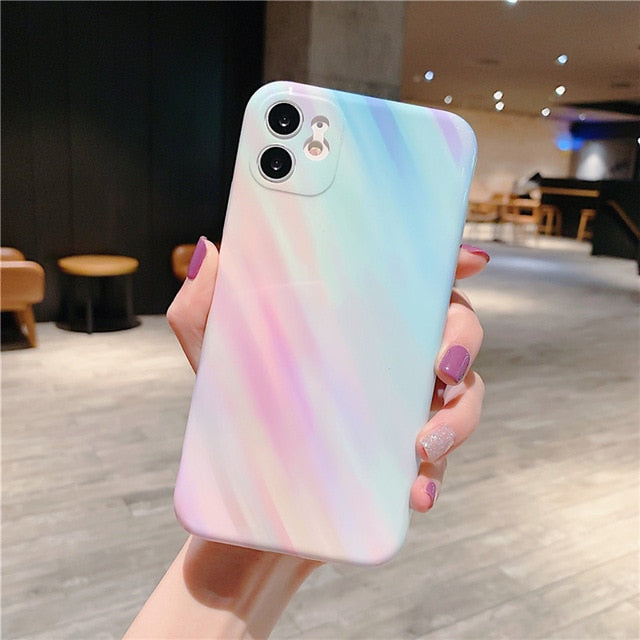 Colorful Marble Soft Rainbow iPhone Case - CaSensei
