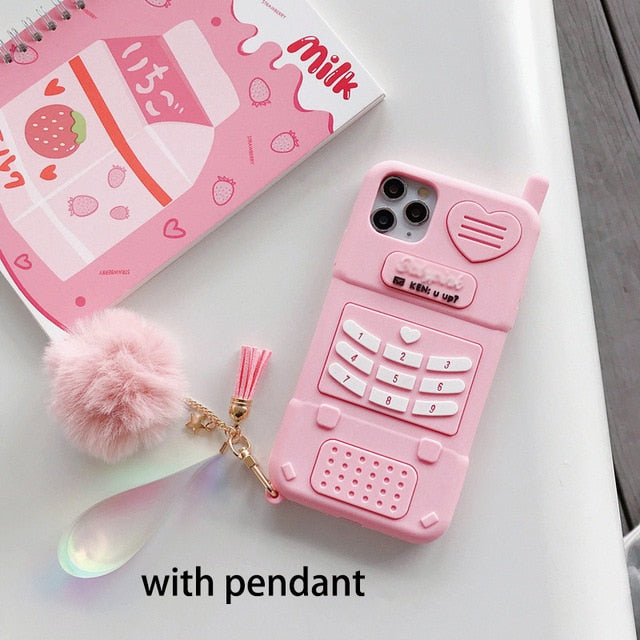 Pink Candy Heart Mobile iPhone Case