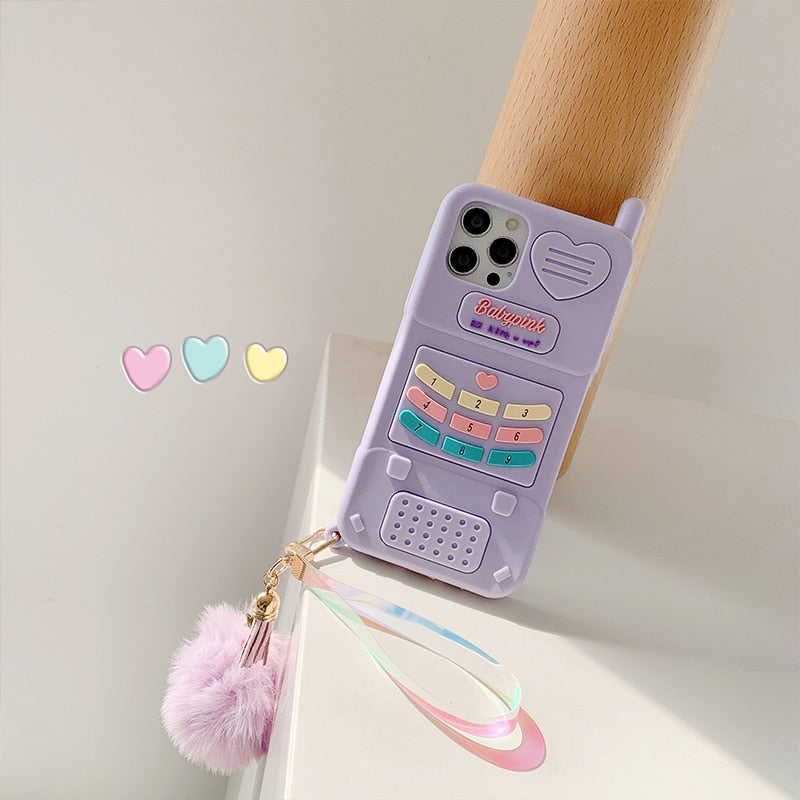 Purple Candy Heart Mobile iPhone Case