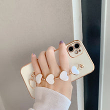 Load image into Gallery viewer, Heart Chain Wrist Strap iPhone Case
