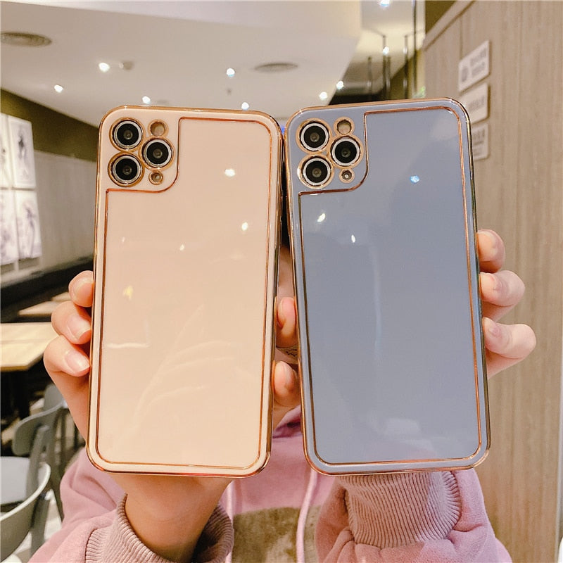 Soft Plating Silicone iPhone Case