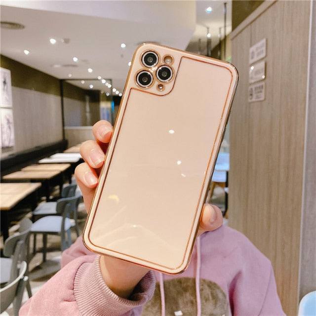 Soft Plating Silicone iPhone Case