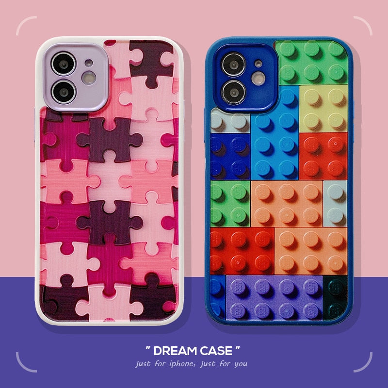 Dream Puzzle and Bricks iPhone Case