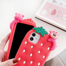 Load image into Gallery viewer, Strawberry With Little Bear iPhone Case
