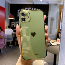 Load image into Gallery viewer, Love Heart Electroplated iPhone Case
