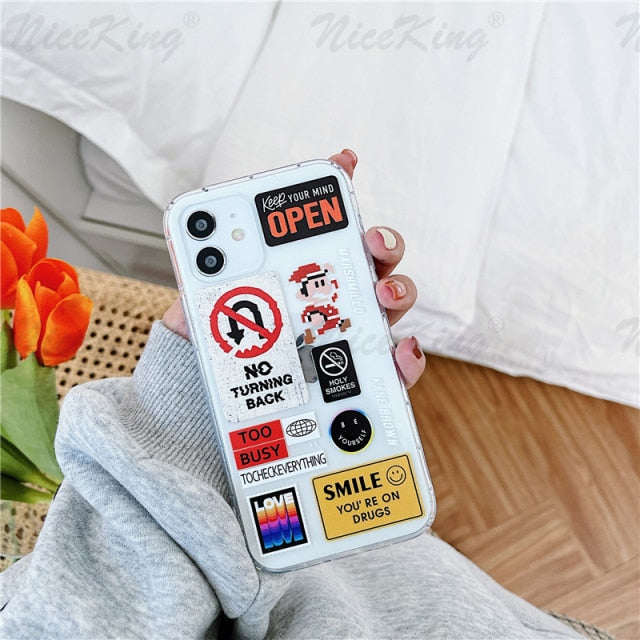 Keep Your Mind Open Retro Label iPhone Case