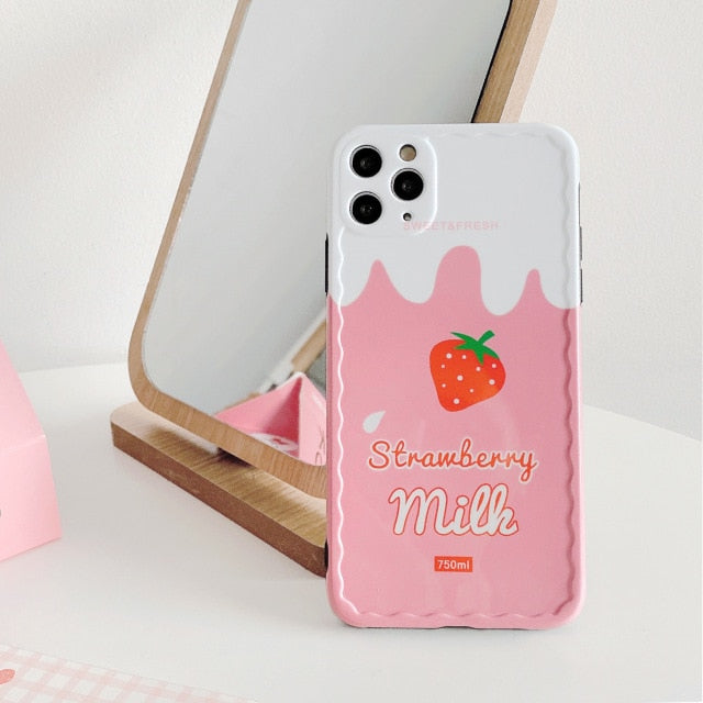 Milk And Strawberry Milk iPhone Case