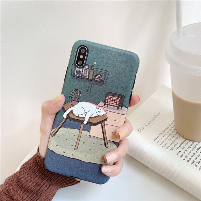 Cute Japanese Cats iPhone Case
