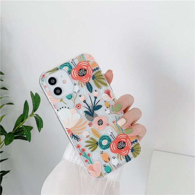 Flower Transparent iPhone Case