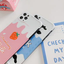 Load image into Gallery viewer, Milk And Strawberry Milk iPhone Case
