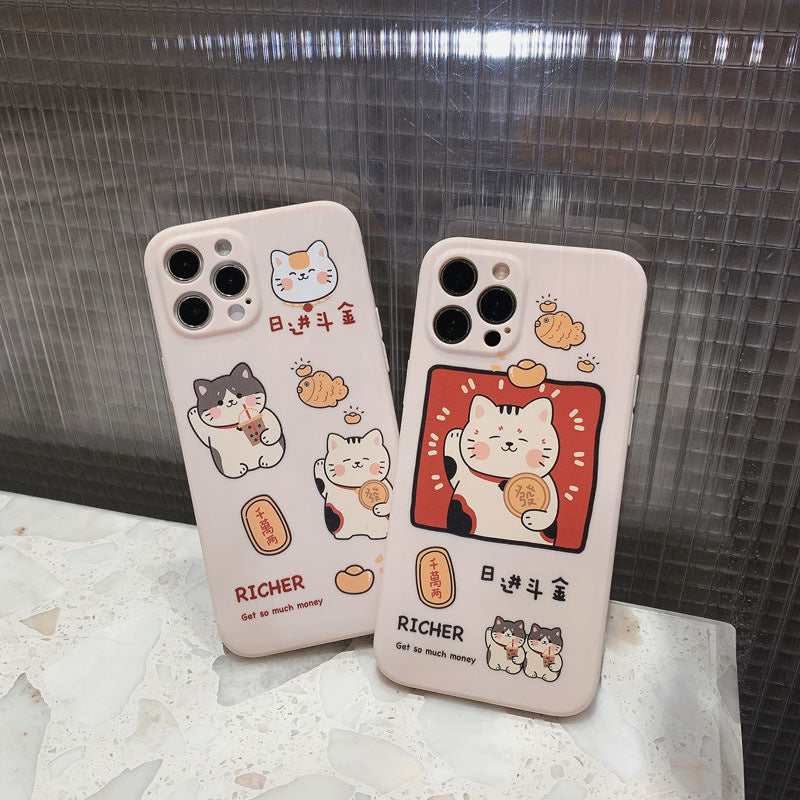 Cute Japanese Lucky Cat iPhone Case