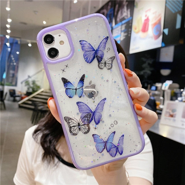 Butterfly Glitter iPhone Case