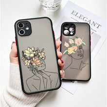 Load image into Gallery viewer, Beautiful Flower Girl Illustration iPhone Case
